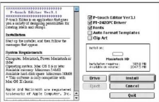 BROTHER P-Touch PT-2420PC - Med Windows® 98/98SE/Me/2000: - 3