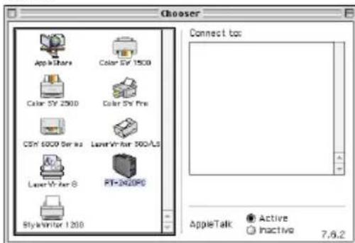 BROTHER P-Touch PT-2420PC - Selecting the printer - 1