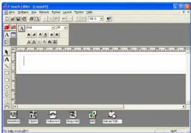 BROTHER P-Touch PT-2420PC - Skapande av en ny layout - 1