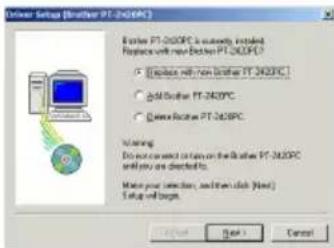 BROTHER P-Touch PT-2420PC - Replacing, deleting or adding another printer driver - 3