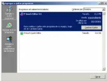 BROTHER P-Touch PT-2420PC - Desinstalación del software y controlador de impressora - 1