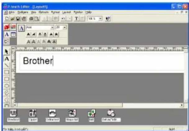 BROTHER P-Touch PT-2420PC - Skapande av en ny layout - 2