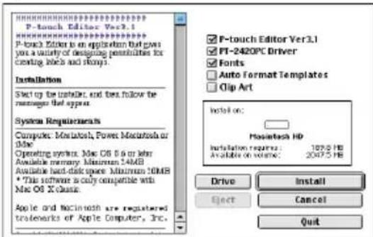 BROTHER P-Touch PT-2420PC - Installing P-touch Editor Ver. 3.1 - 4
