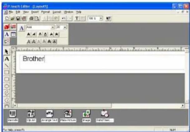 BROTHER P-Touch PT-2420PC - Creating a new layout - 2