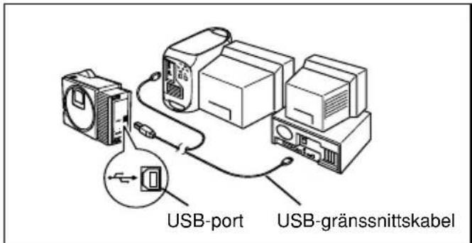 BROTHER P-Touch PT-2420PC - Anslutning av USB-gränsnittskabeln - 1