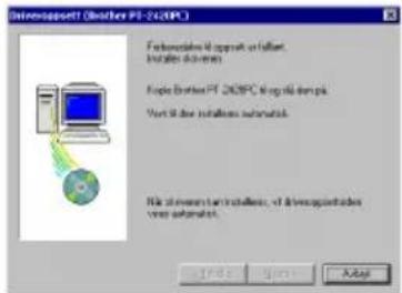 BROTHER P-Touch PT-2420PC - Hvis du valgte "Skifte ut med ny Brother PT-2420PC" eller "Installer Brother PT-2420PC": - 1