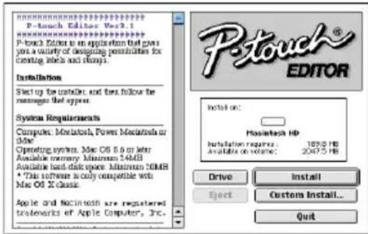 BROTHER P-Touch PT-2420PC - Installere P-touch Editor Ver. 3.1 - 3