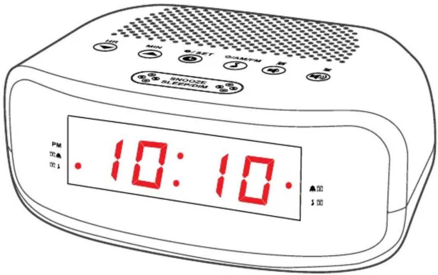 Electrohome EAAC200 - Radio- réveil AM/FM numérique - 1