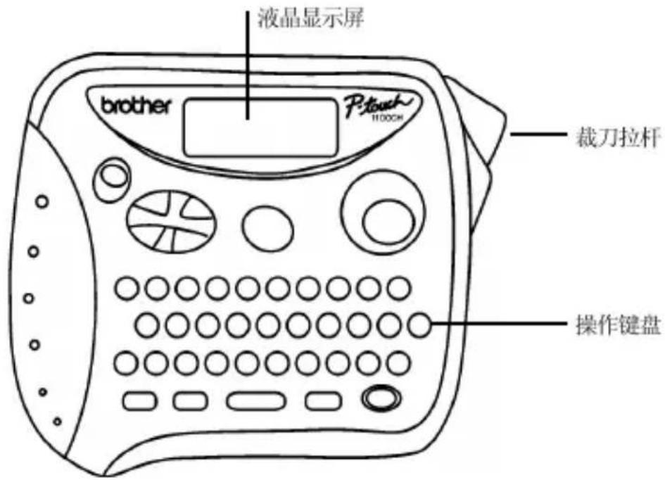 BROTHER P-Touch PT-1100CH - 主机各部分名称 - 1