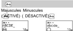 BROTHER P-Touch PT-H108 - ▶ Passage en majuscules/minuscules - 1