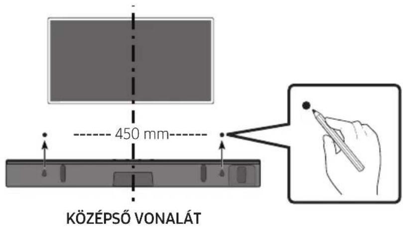 450 mm KÖZÉPSŐ VONALÁT