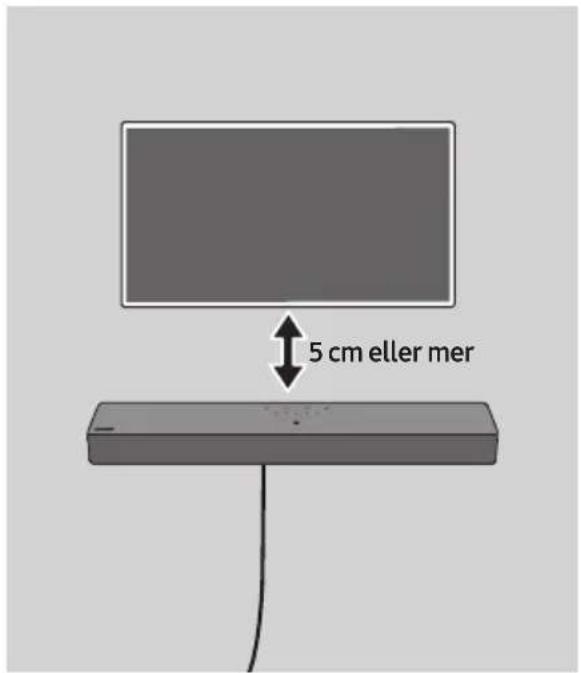5 cm eller mer