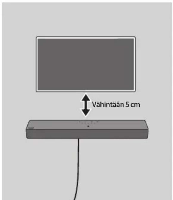 Vähintään 5 cm