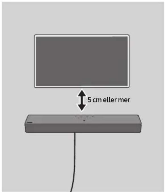 5 cm eller mer
