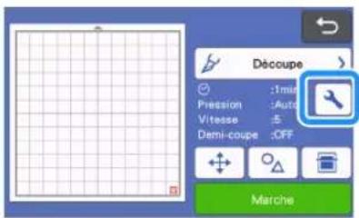 BROTHER SDX325 - □ Changement du réglage de la pression de découpe - 1