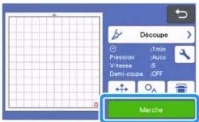 BROTHER SDX325 - Appuyez sur la touche « Marche » pour commencer la découpe. - 1