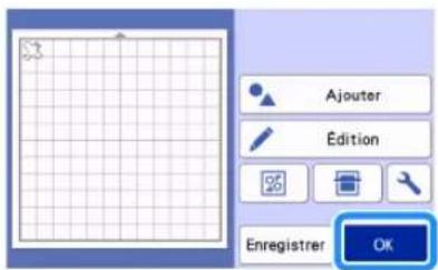 BROTHER SDX325 - Sur l'écran de disposition du support, vérifiez les lignes de découpe/tracé. - 1