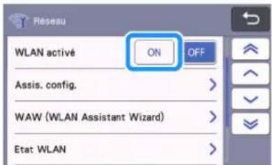 BROTHER SDX325 - Sélectionnez « ON » pour « WLAN activé ». - 1