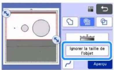 BROTHER SDX325 - ■Indication sur « Ignorer la taille de l'objet » - 1