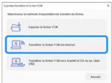 BROTHER SDX325 - Cliquez sur [Transférer le fichier FCM via Internet]. - 1