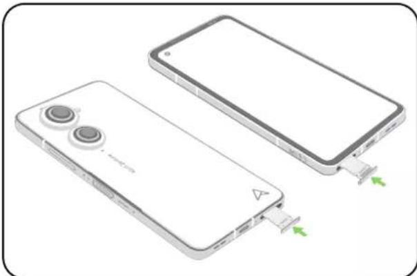 ASUS Zenfone 10 - Pour installer une carte nano SIM : - 2