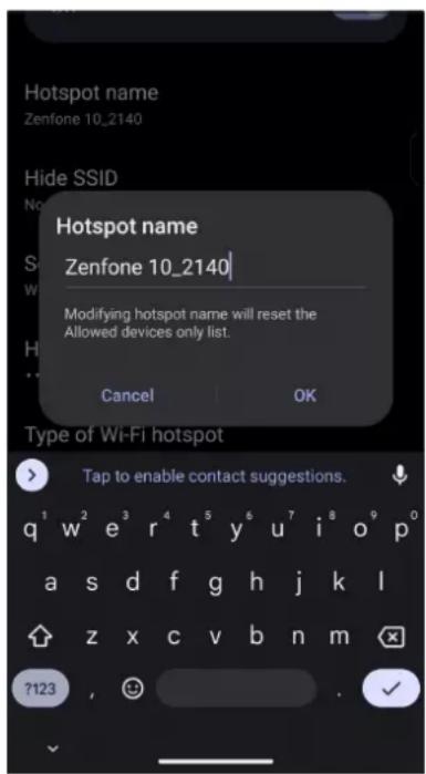 ASUS Zenfone 10 - Partage de connexion WiFi - 2