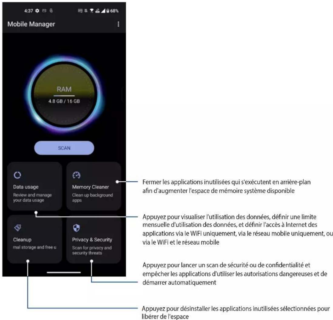 ASUS Zenfone 10 - Gestionnaire mobile - 1