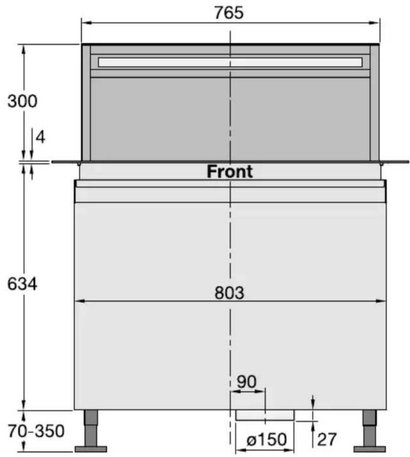 MIELE DAD 4841 - Dimensions de l'appareil - 1