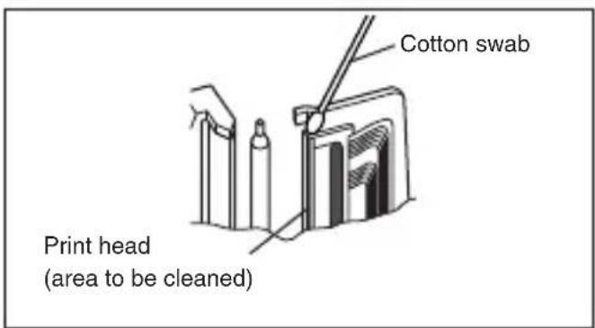 BROTHER P-touch PT-1500PC - Cleaning the print head and roller - 3