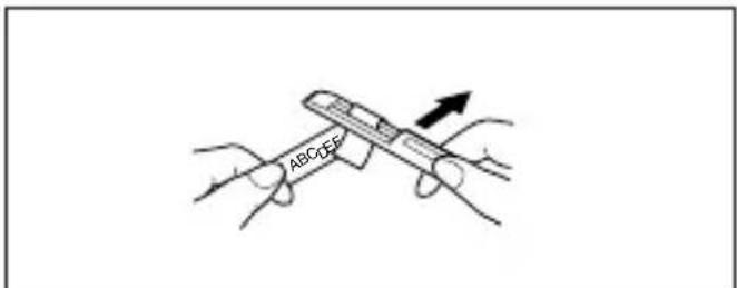 BROTHER P-touch PT-1500PC - Removing the label backing - 2