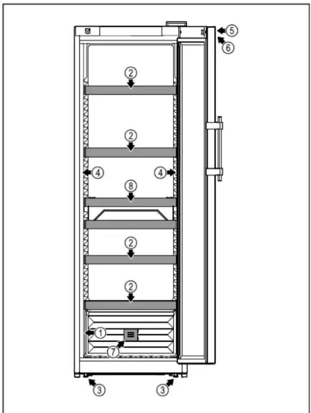 LIEBHERR WFbli 7741 - Vue d'ensemble de l'appareil et des accessoires - 1