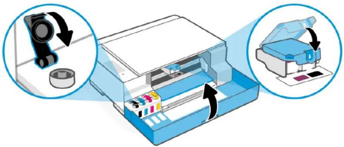HP Smart Tank 5107 - Fermez tous les capots et portes - 1