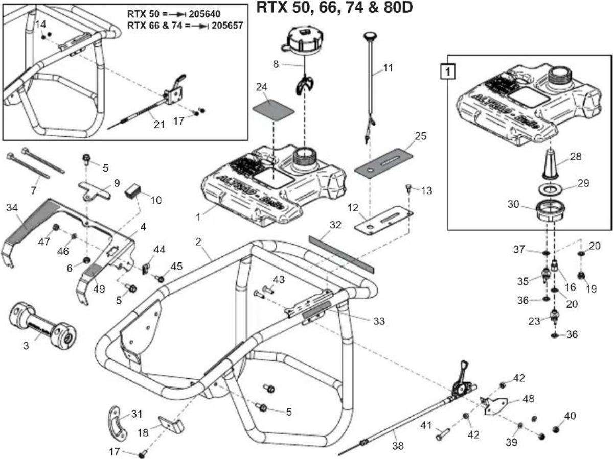 ALTRAD BELLE RTX 66 - Handle Assembly, Ensemble Poignée, Cto. de Manillar, Conj. do Punho - 1