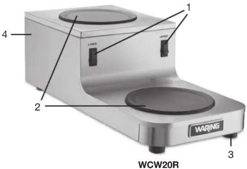 1 UPPON LOWER 4 2 3 WARING WCW20R