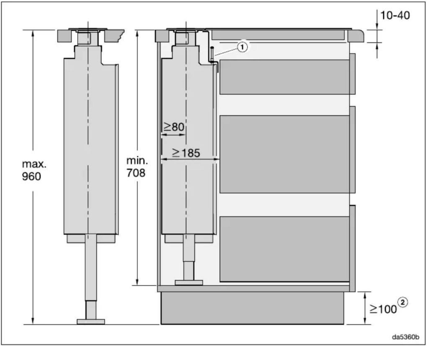 MIELE DAD 4941 - Dimensions d'encastrement - 2