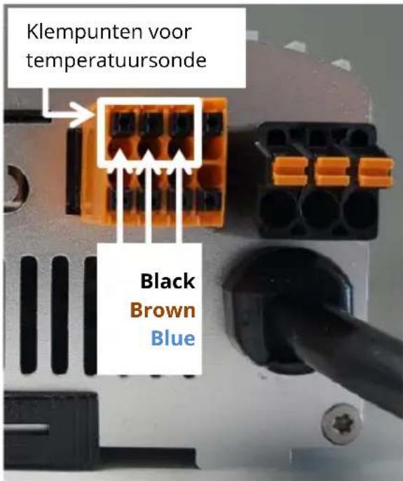 Klempunten voor temperatuursonde Black Brown Blue