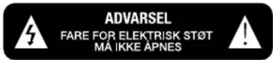 THOMSON TT650BT - ADVARSLER OG SIKKERHETSOPPLYSNINGER - 1