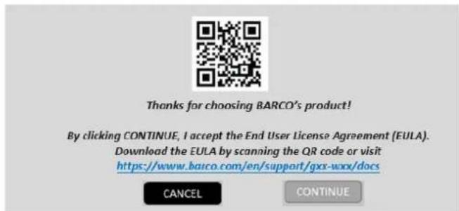 Barco G50-W8 - Comment mettre le projecteur sous tension - 6