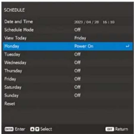 Barco G50-W8 - À propos du calendrier - 1