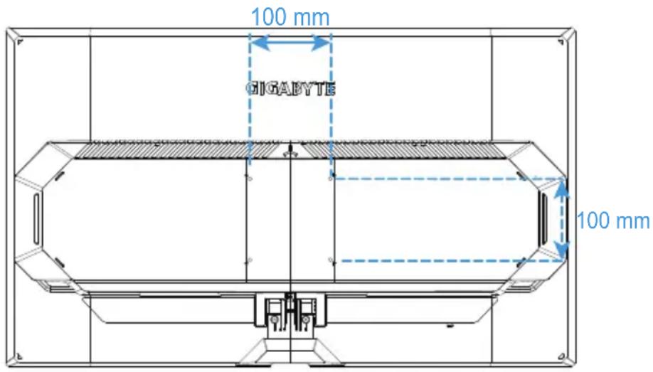 GIGABYTE GS27QC - Installation d'un support mural (option) - 1