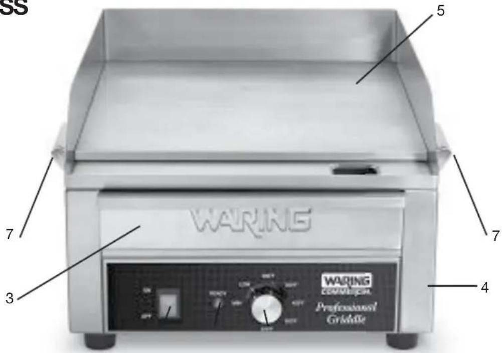 WARING WARING COMMERCIAL Professional Griddie 4 3 7 5 7
