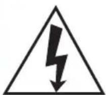 Warning symbol image showing a lightning bolt inside a triangle with a downward arrow