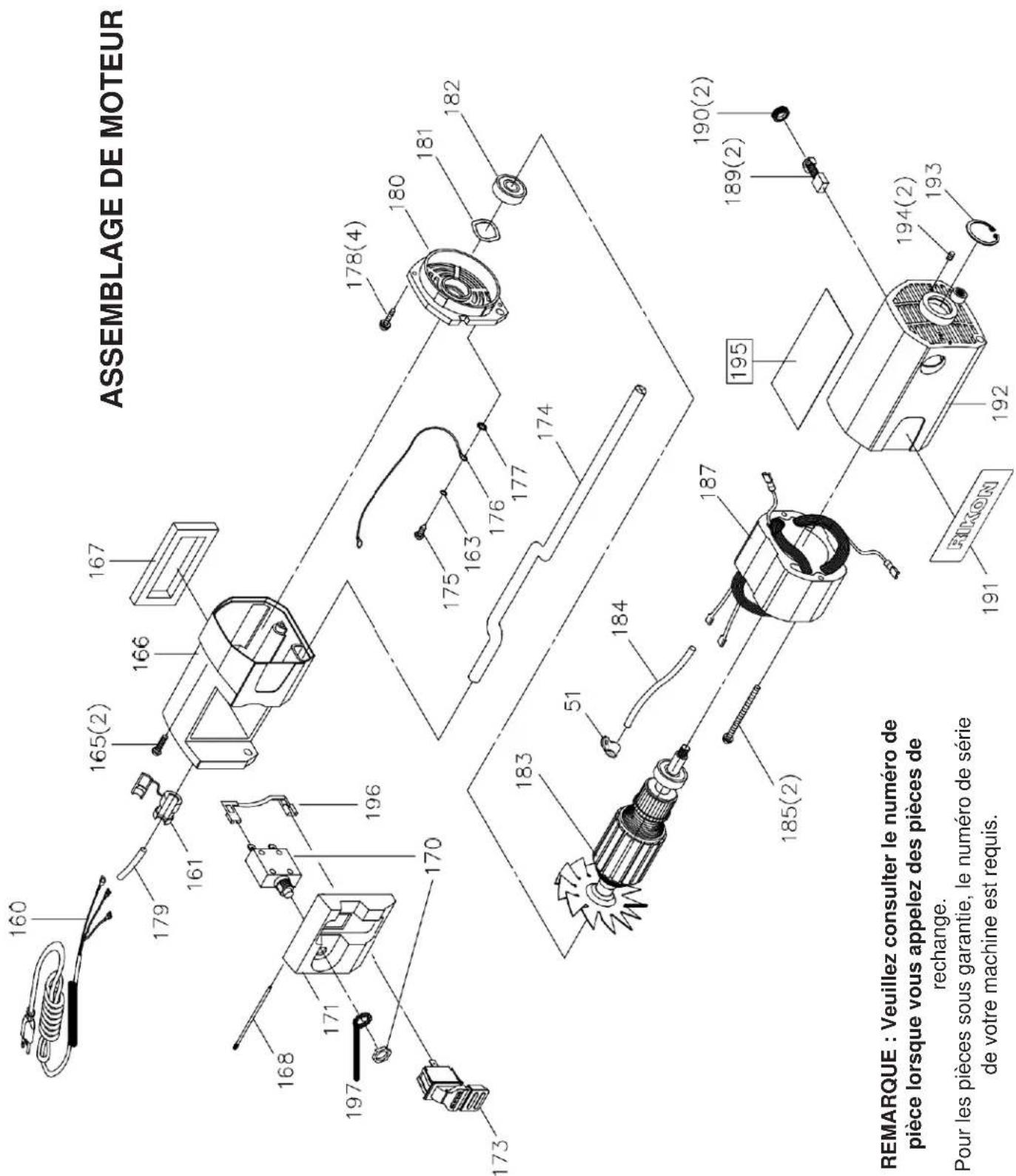 RIKON 25-130H - CLÉ NO. - 1