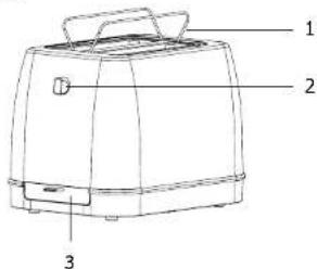 BRANDT TO2T870W - a) Description of your Toaster - 1