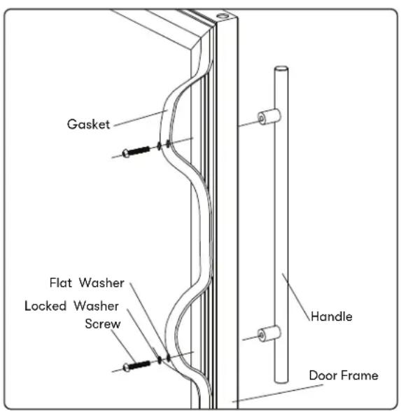 Gasket Flat Washer Locked Washer Screw Handle Door Frame