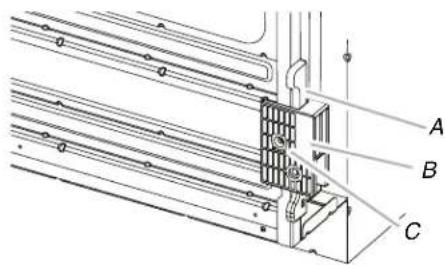 WHIRLPOOL WOEC3030LS - Ubicación de las patas del horno - 3