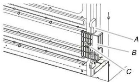 WHIRLPOOL WOEC3030LS - Positionnement des pieds du four - 3