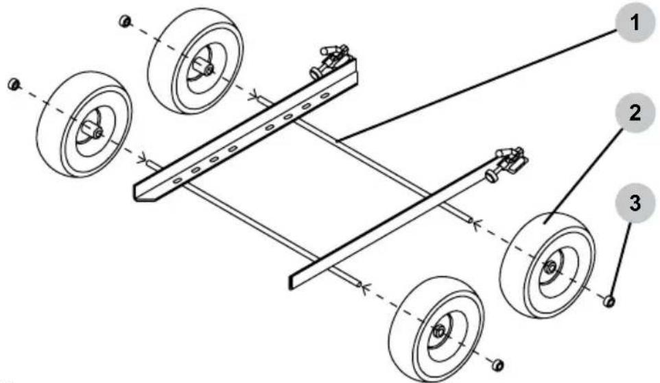 Simpson SCGH8500 - Installation du jeu de roues (en option) - 1