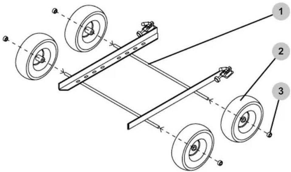 Simpson SCGH8500E - Installing the Wheel set (optional) - 1