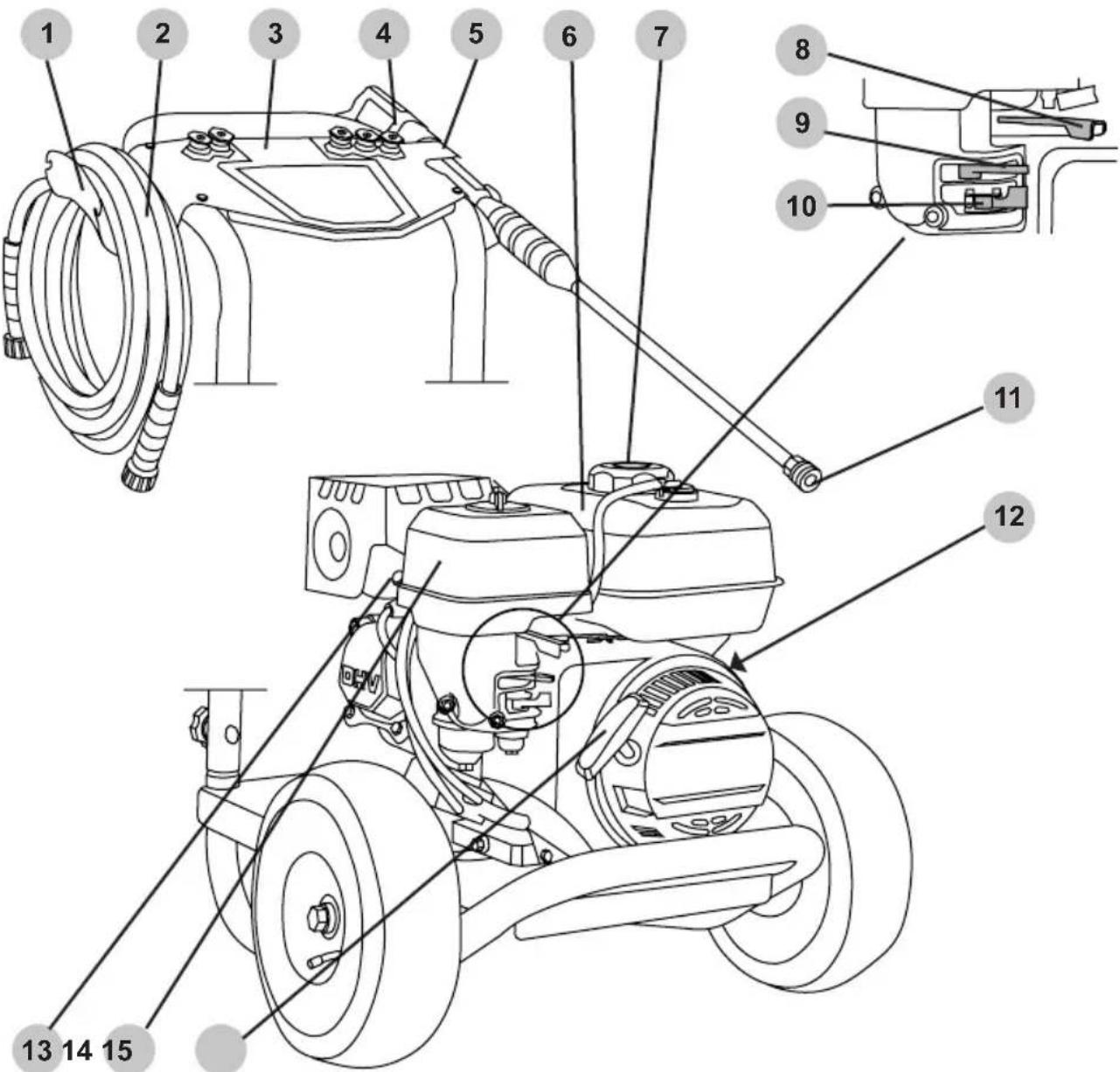 Simpson Megashot MS61124-S - COMPONENT LOCATION - 1